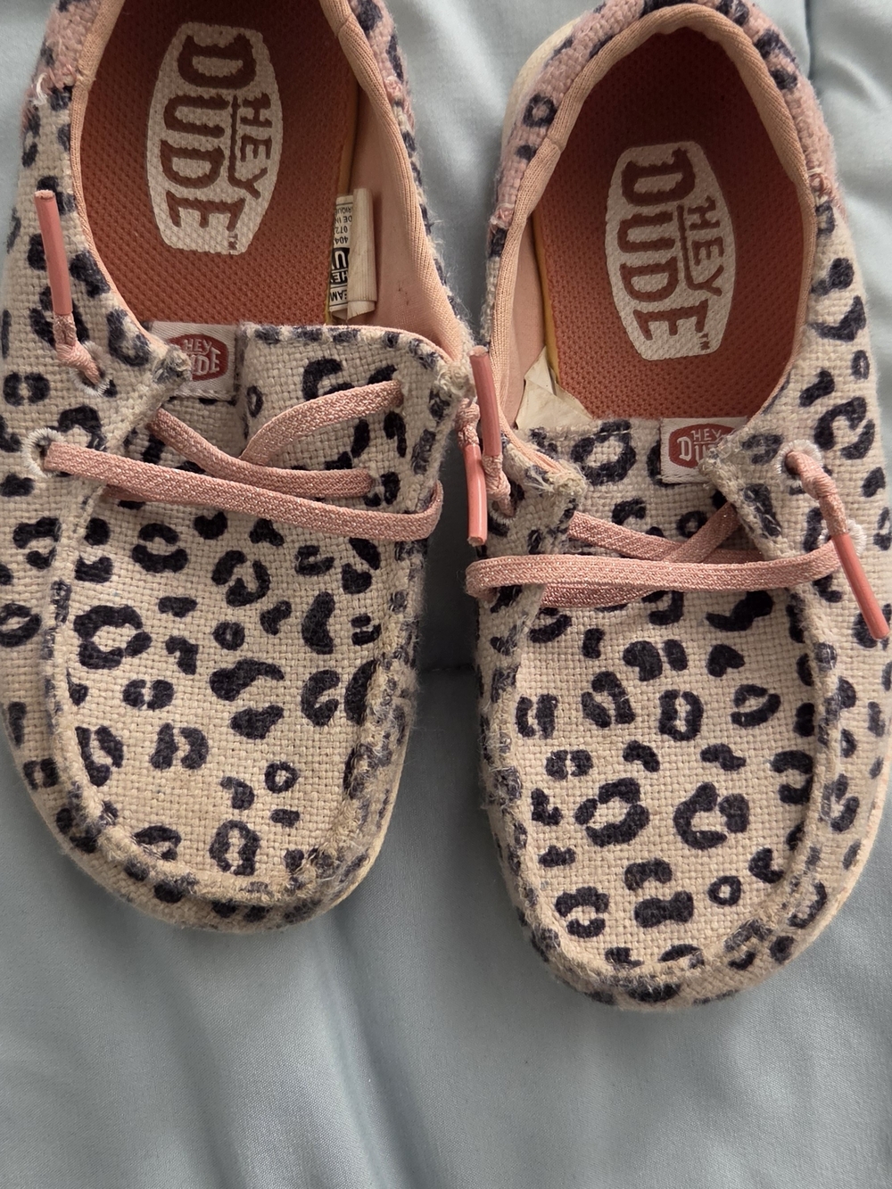 Hey Dude Kids Pink Leopard-Print Slip-On Shoes